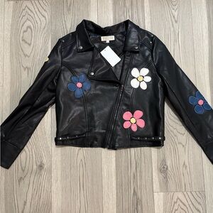 Hannah Banana Faux Leather Jacket NWT Size 14